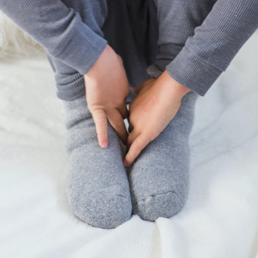 Nui Organics thick wool socks with wide toe box