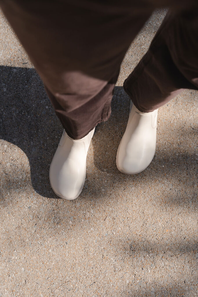 Feelgrounds Cream Vegan Chelsea boots
