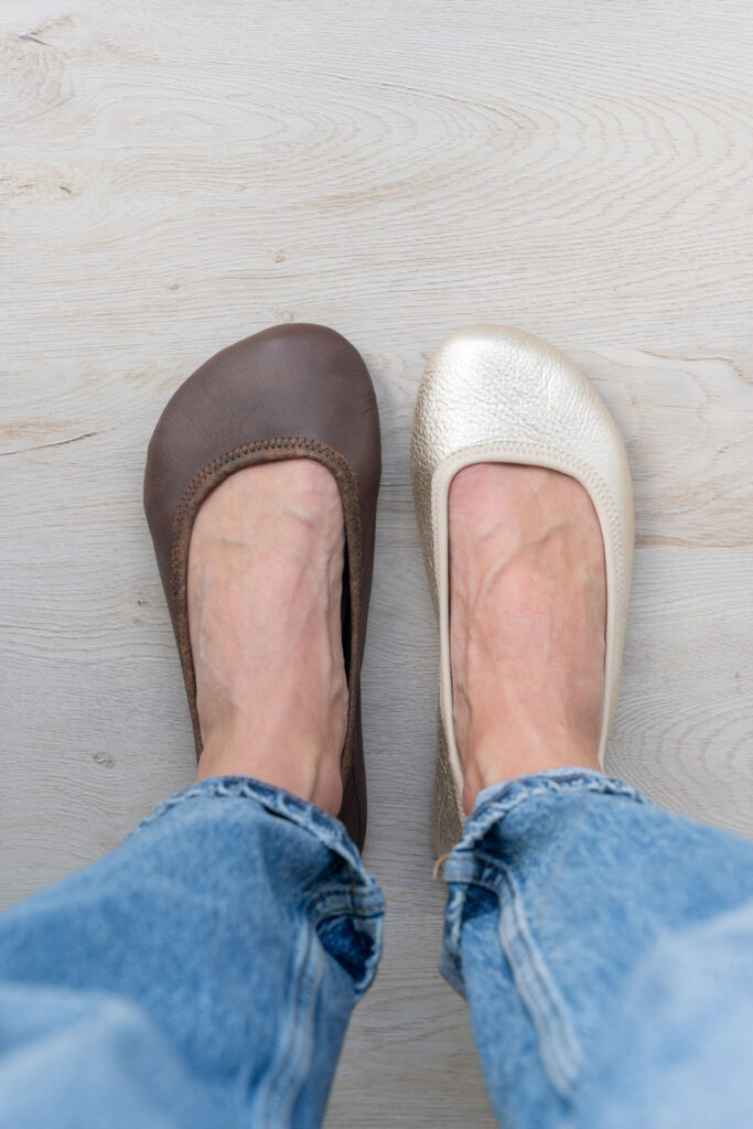 Comparison of the Softstar barefoot ballerines in regular and wide fit