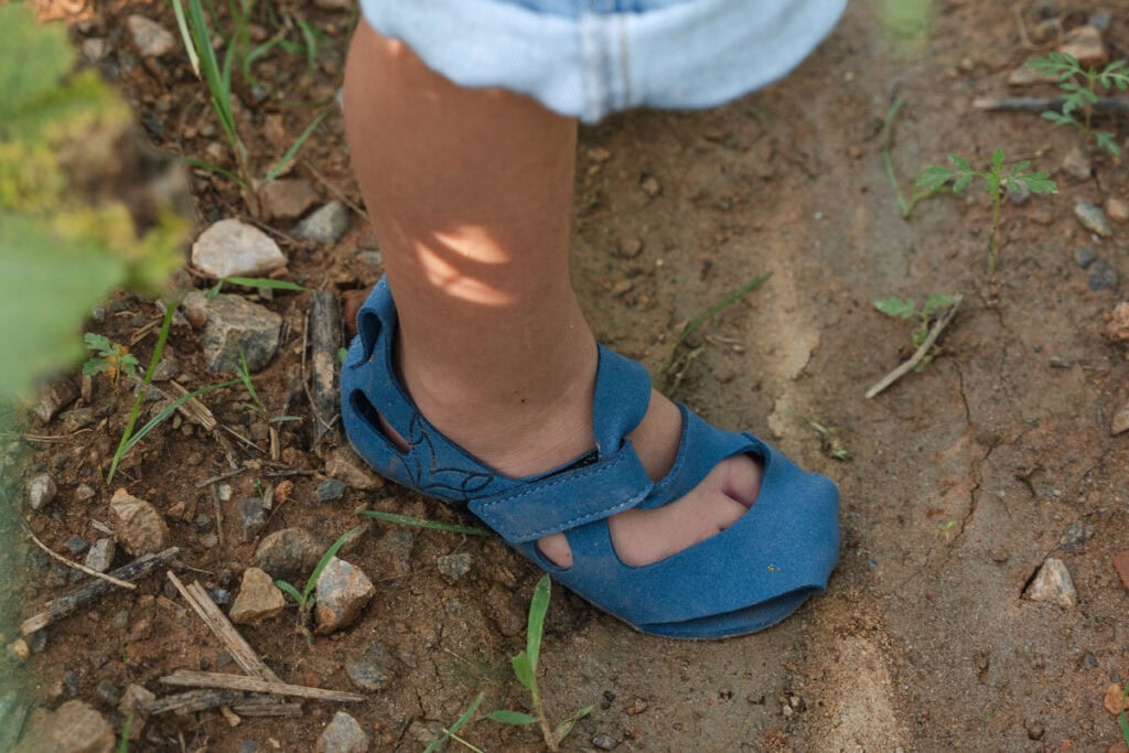 Wildling Feather Sandals are minimal sandals for kids and adults