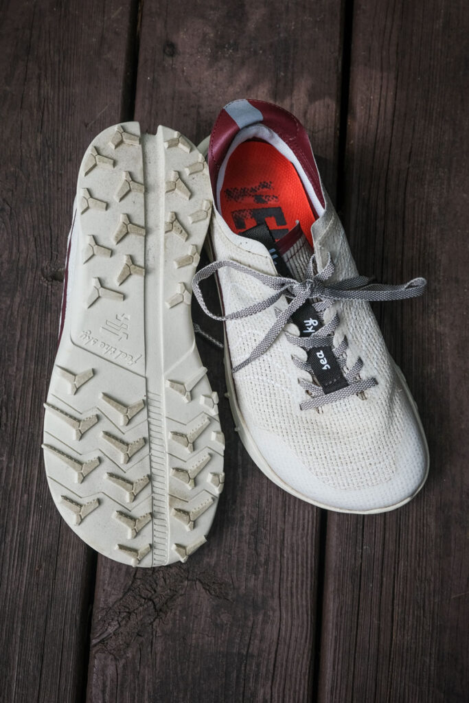 Lugged sole of the Lono Verve barefoot trail runners