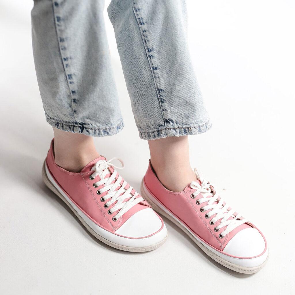 Pink barefoot shoes like Converse