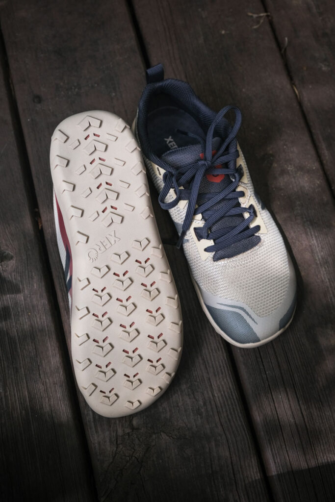 Lugged sole of the Xero Shoes Mesa Summit barefoot trail runners