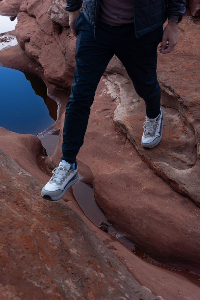 Wide toe box with high cushion hiking shoes from Bahe, the Rewild Endurance