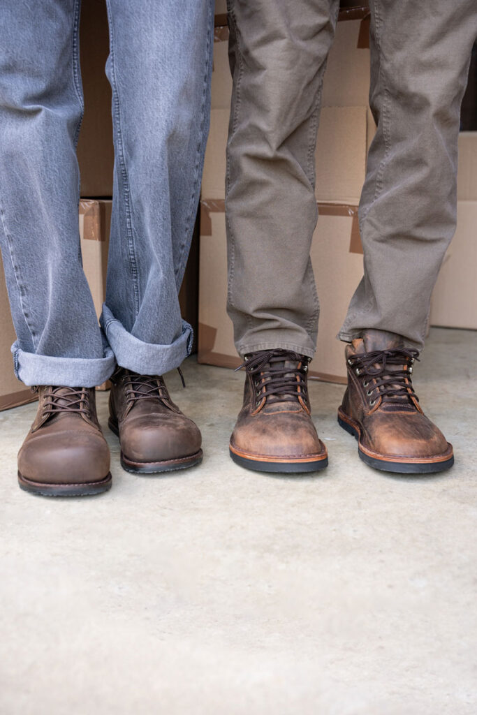 Gaucho Ninja barefoot safety boots vs Jim Green barefoot leather work boots
