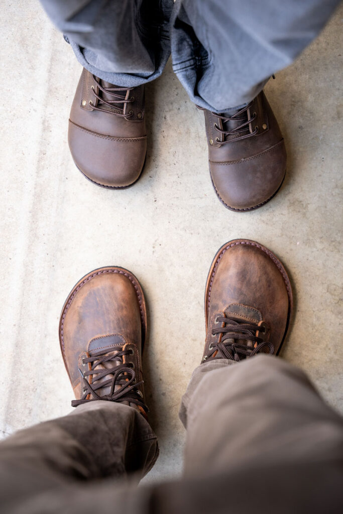 Gaucho Ninja barefoot safety boots vs Jim Green barefoot leather work boots