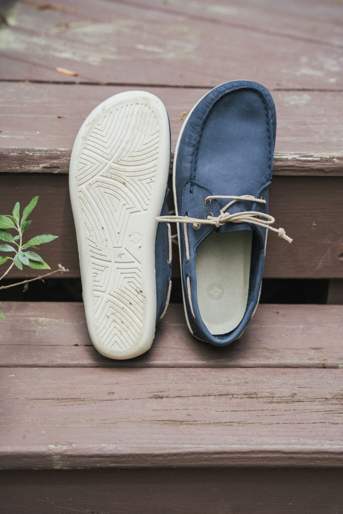 Wide toe box of the Gaucho Ninja barefoot deck shoes