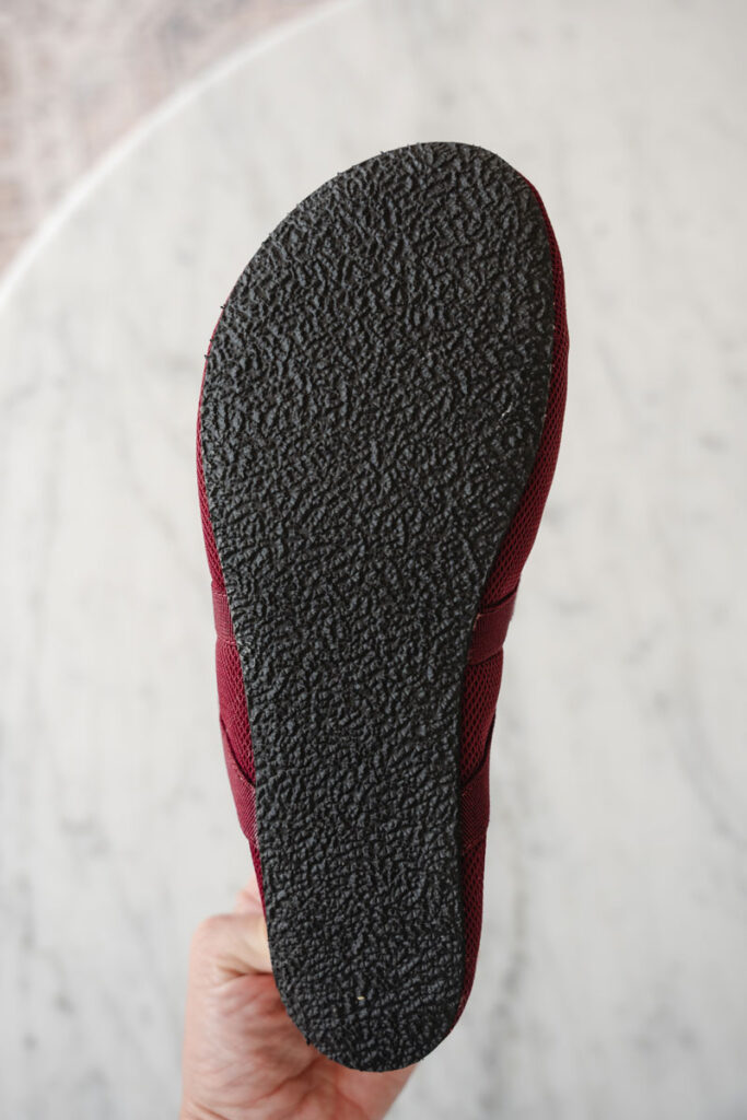 Sole of the Clotsy brand barefoot ballet flats