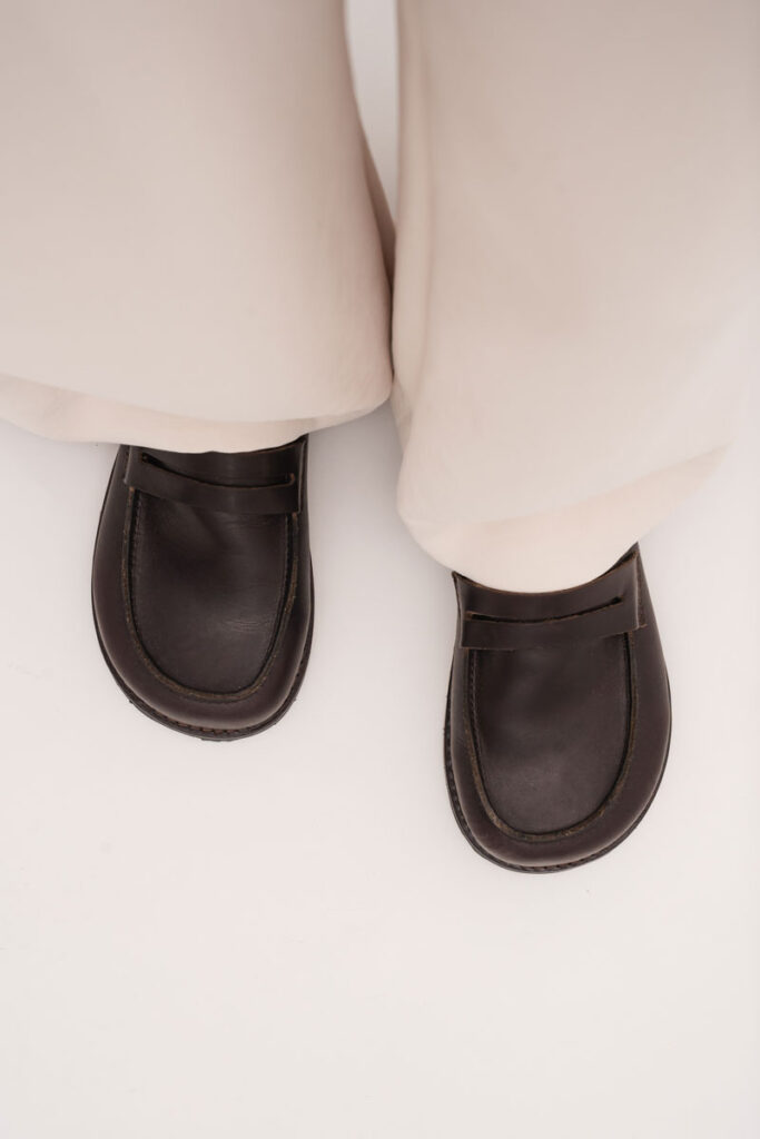 Gaucho Ninja Goodyear welted barefoot loafers in dark brown