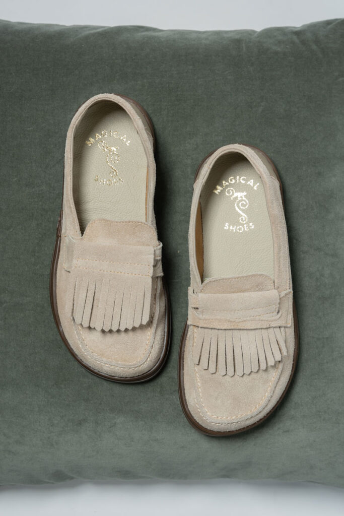 Magical Shoes barefoot loafer in suede