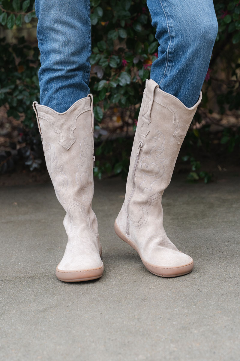 Shapen Arizona Barefoot Cowboy Boots in suede