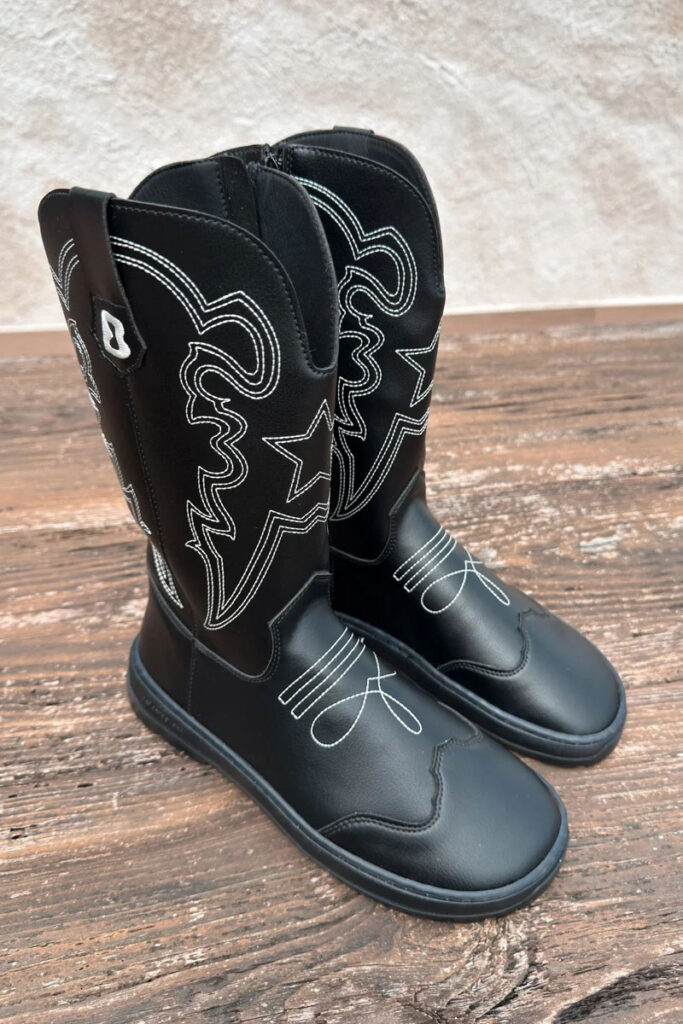 Be Flamboyant Dallas Barefoot Cowboy boots in vegan leather