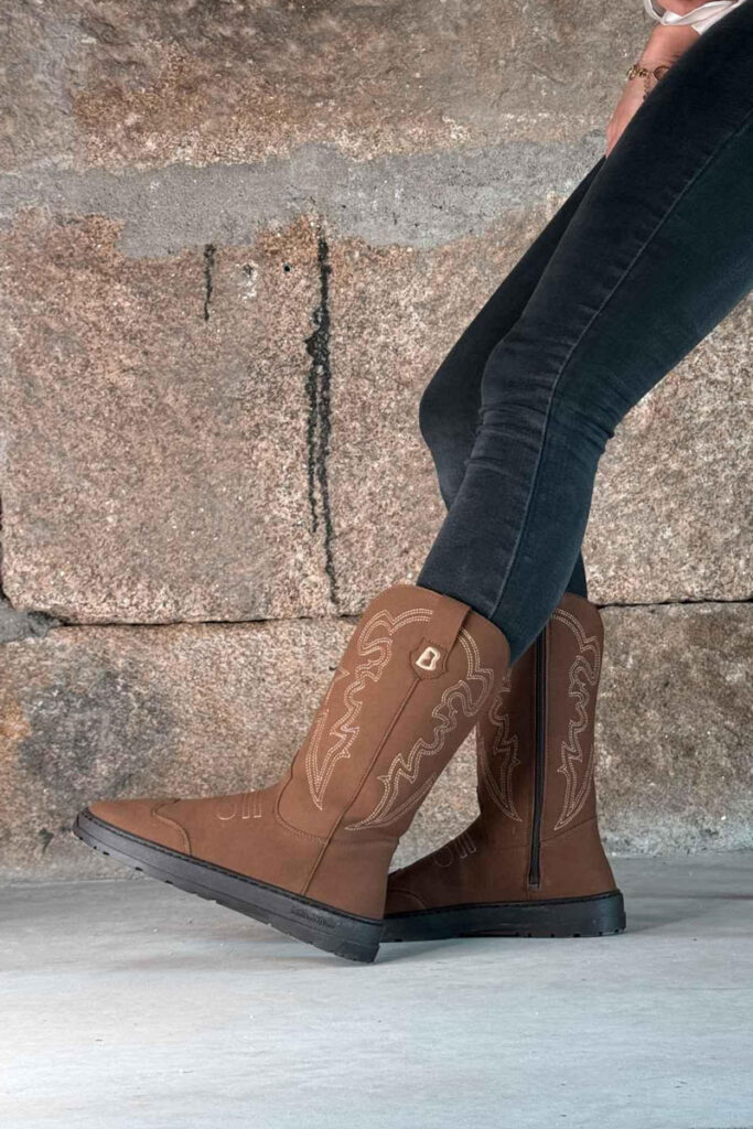 Be Flamboyant Dallas Barefoot Cowboy boots in vegan leather