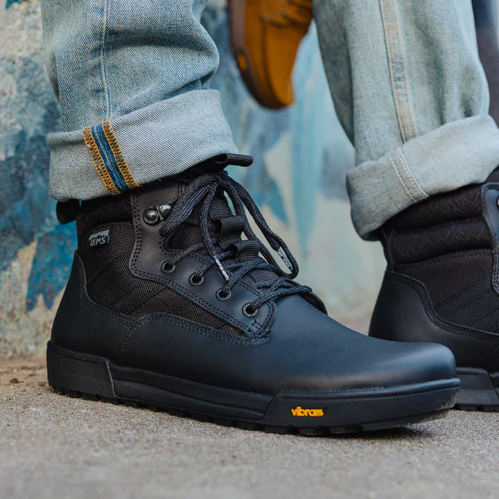 Lems Mid Tactical Boot, Wide Toe box military boot in all black
