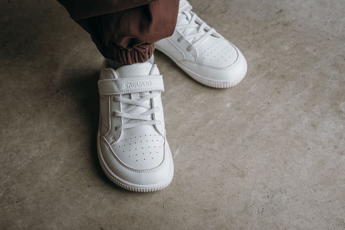 Saguaro Wonderland II White Barefoot sneakers for kids