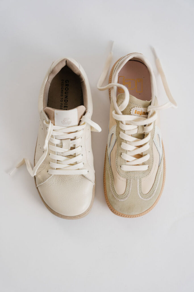 Lejan One Standard Width barefoot sneaker vs Groundies Universe