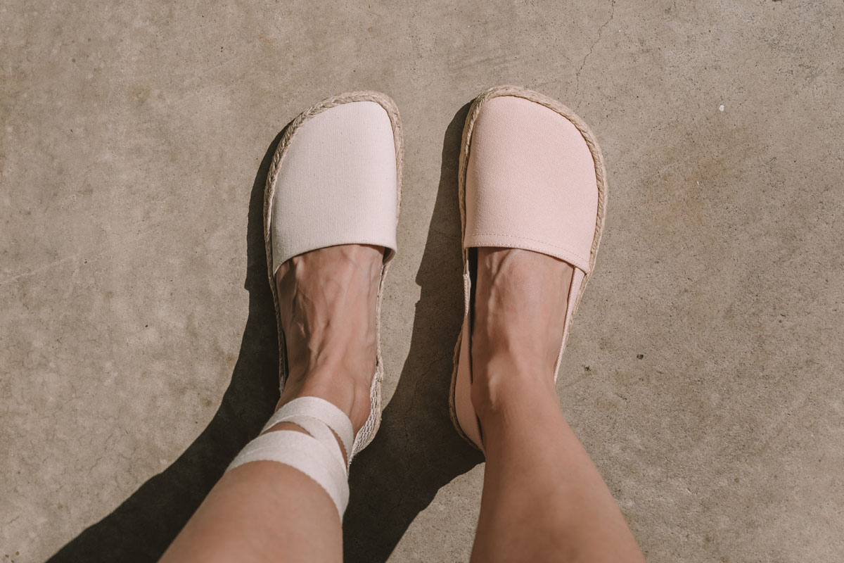Shapen Play barefoot espadrilles in regular and wide width