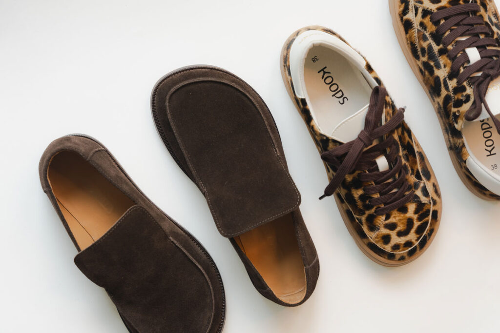 Nugaia barefoot loafers and Koops Venan barefoot sneakers