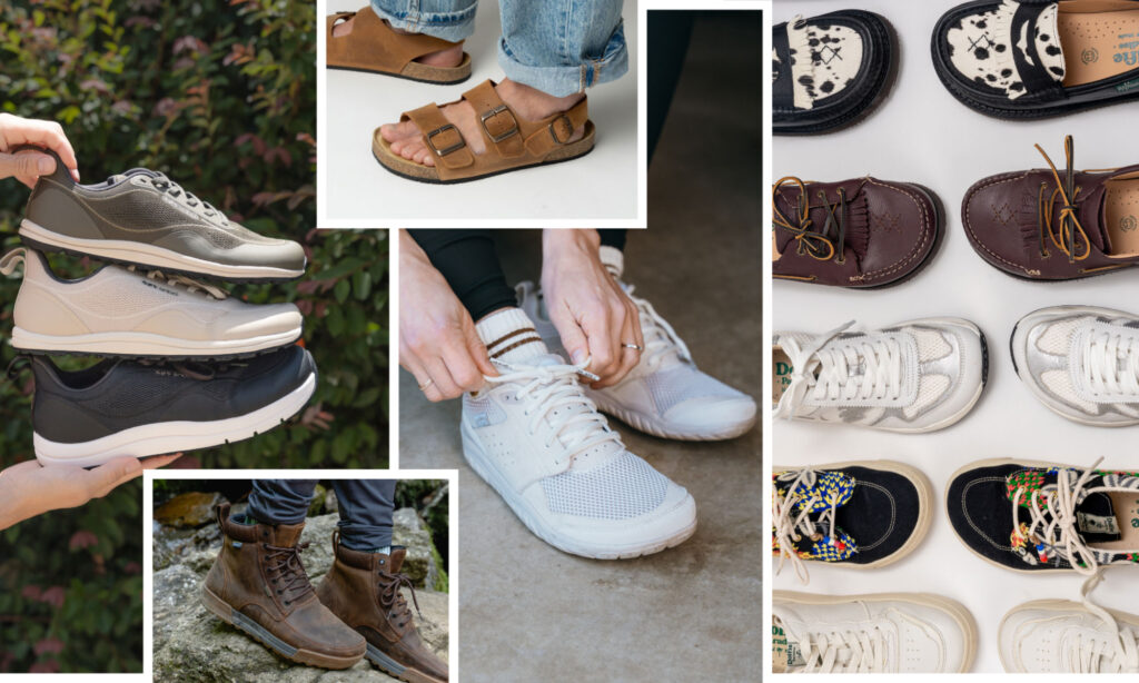 Wide toe box shoes with cushion